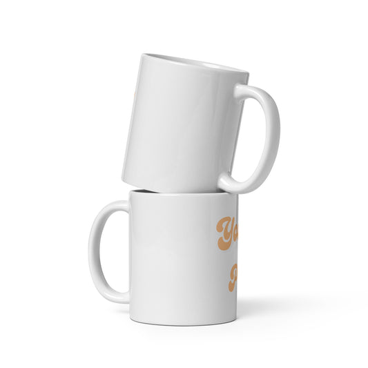 White Coffee Mug - Large Font Logo